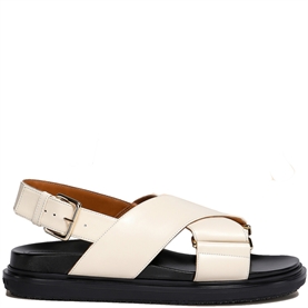 MARNI Fussbett Sandaler, Silk White